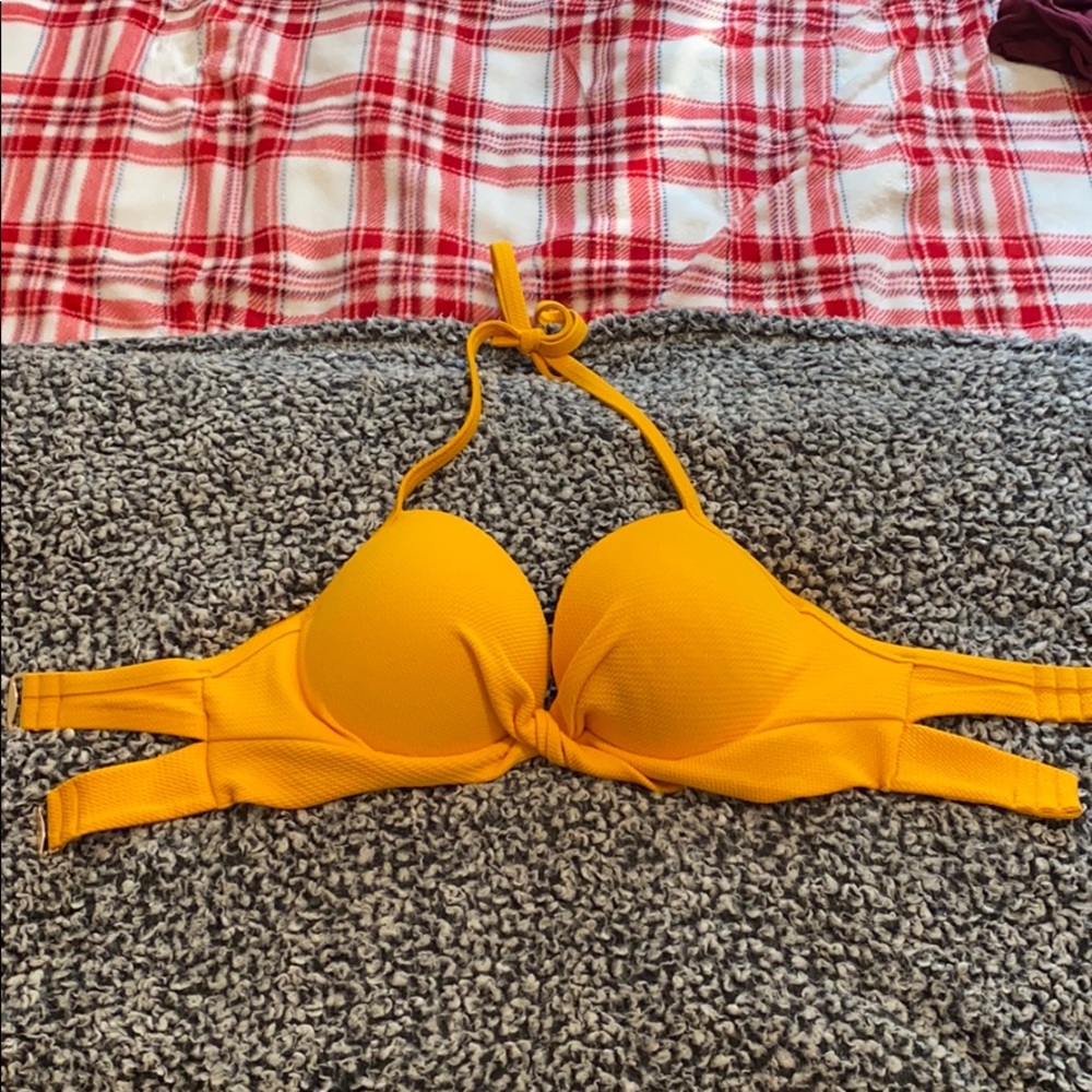 Shade & Shore Mustard yellow bakini top